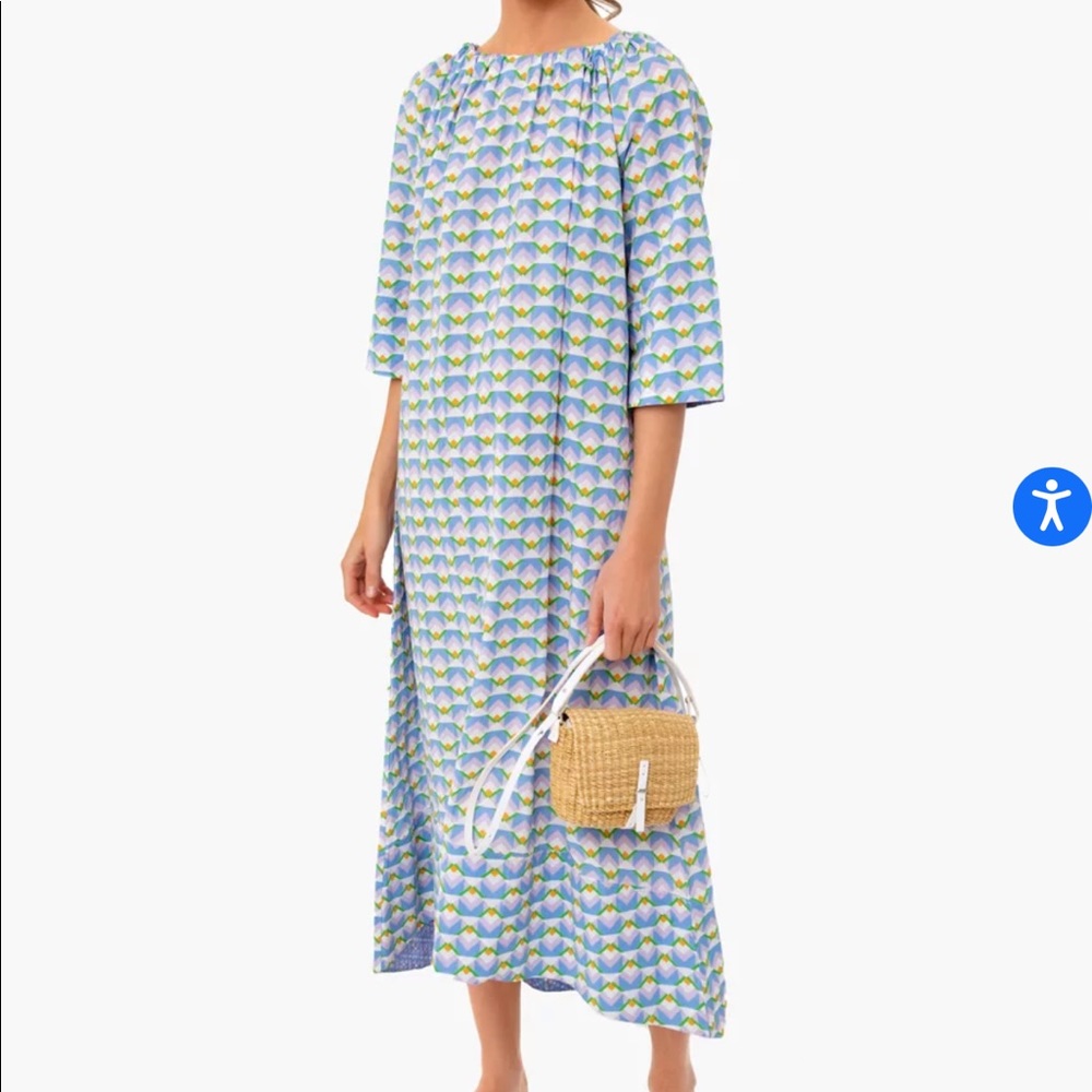 Tuckernuck Ro’s Garden Blue Mabel Kaftan XL